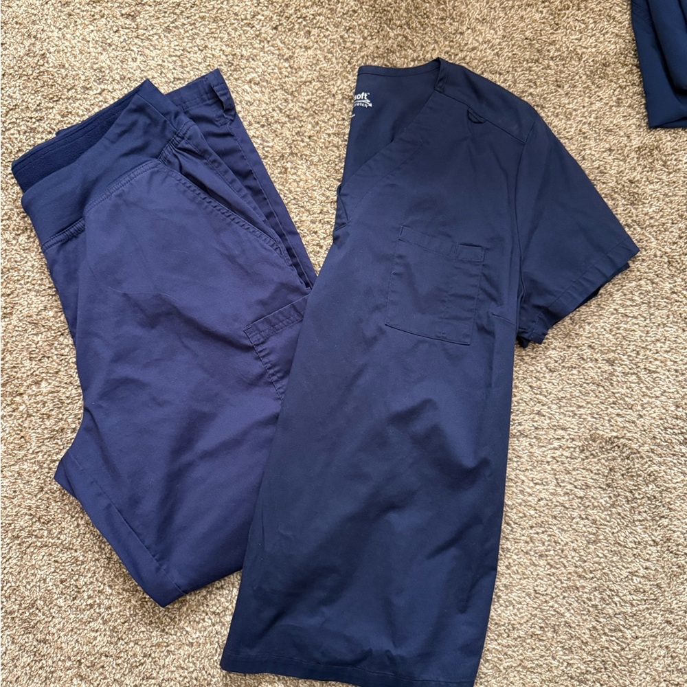 Navy Blue Women's Scrub Set